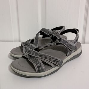 Orthofeet Womens Sandals Size 9 Lake Gray Orthopedic Strappy Shoes Adjustable